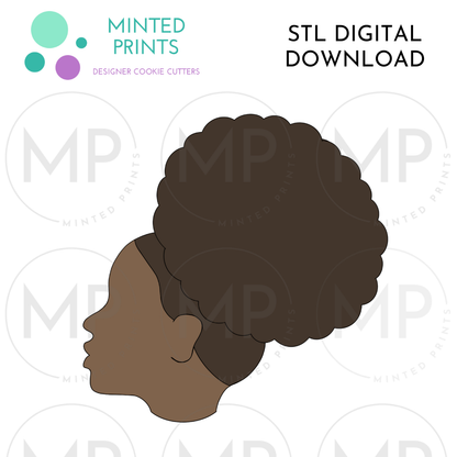 Black Woman 1 Cookie Cutter STL DIGITAL DOWNLOAD