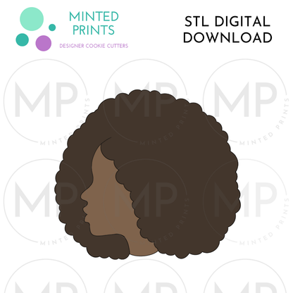 Black Woman 2 Cookie Cutter STL DIGITAL DOWNLOAD