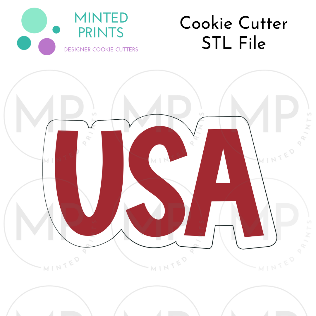 Block USA Cookie Cutter STL DIGITAL FILE