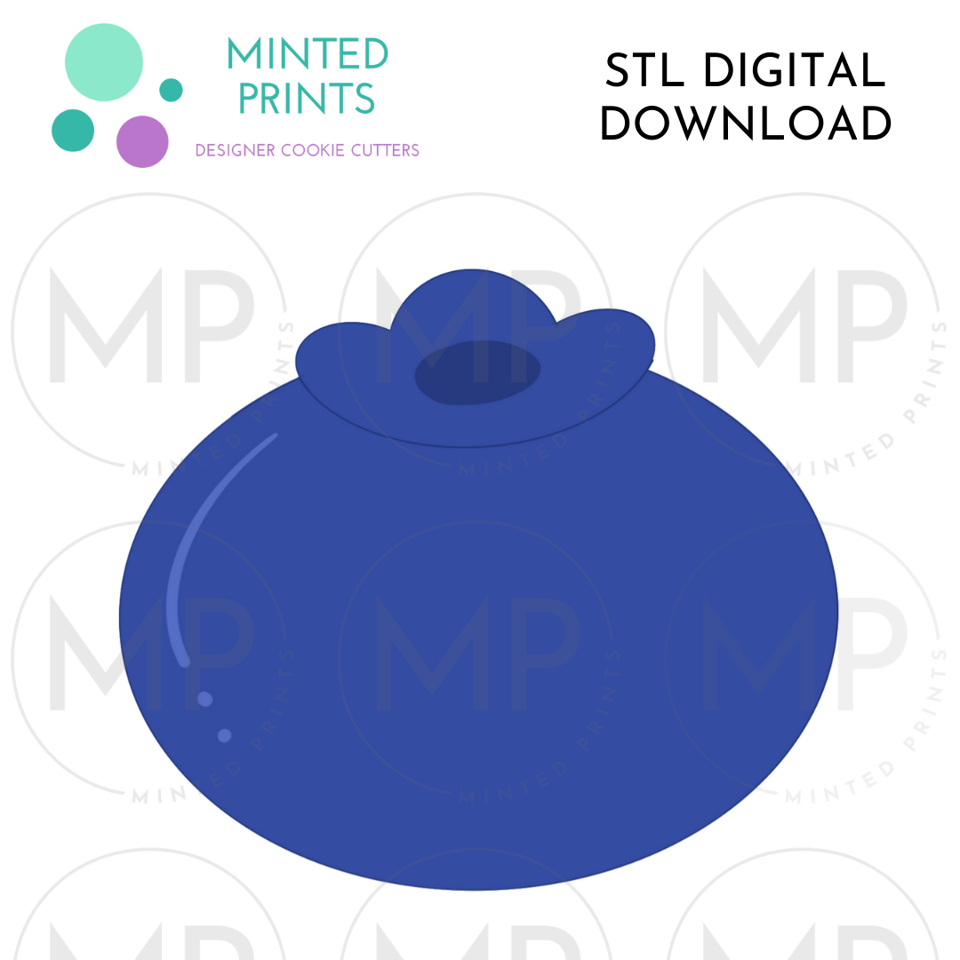 Blueberry Cookie Cutter STL DIGITAL DOWNLOAD