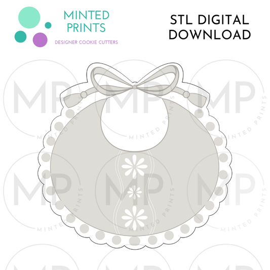 Boho Bib Cookie Cutter STL DIGITAL DOWNLOAD