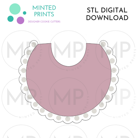 Boho Bib 2 Cookie Cutter STL DIGITAL DOWNLOAD