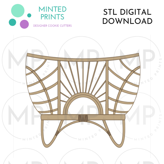 Boho Crib Cookie Cutter STL DIGITAL DOWNLOAD