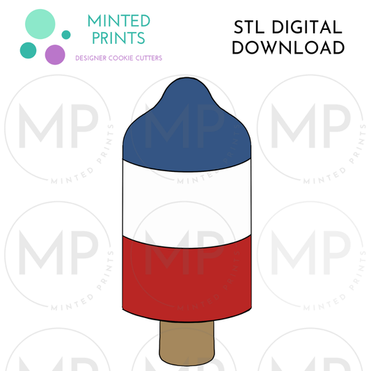 Bomb Popsicle Cookie Cutter STL DIGITAL DOWNLOAD