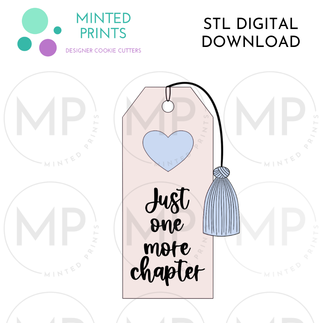 Bookmark with Tassel Cookie Cutter STL DIGITAL DOWNLOAD