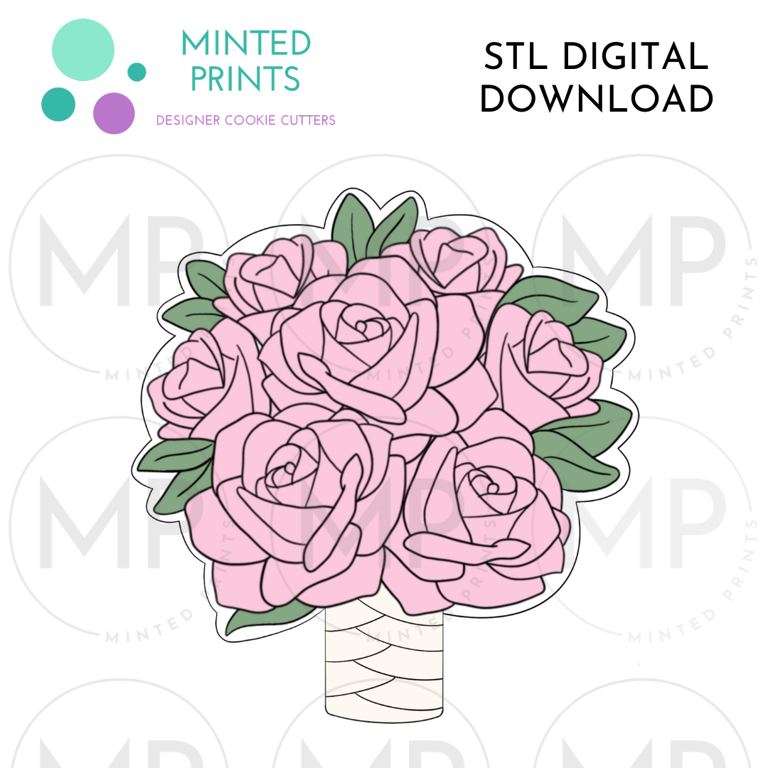 Flower Bouquet Cookie Cutter STL DIGITAL DOWNLOAD