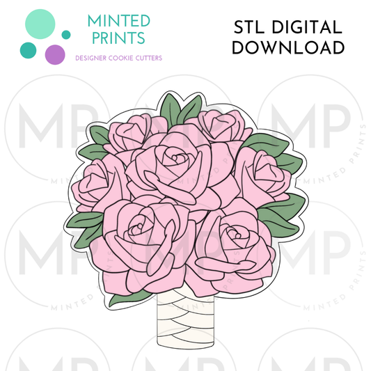 Flower Bouquet Cookie Cutter STL DIGITAL DOWNLOAD