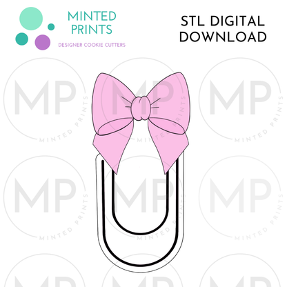 Bow Paperclip Cookie Cutter STL DIGITAL DOWNLOAD