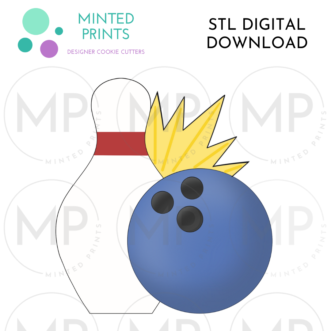 Bowling Strike Cookie Cutter STL DIGITAL DOWNLOAD