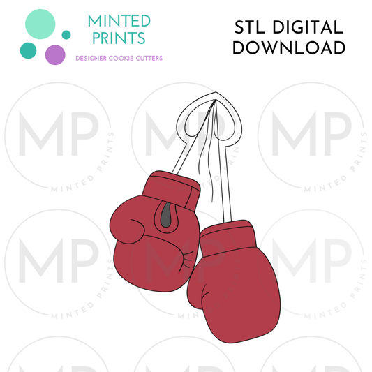 Boxing Gloves Cookie Cutter STL DIGITAL DOWNLOAD