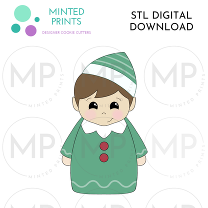 Christmas Peg Dolls (Set of 6) Cookie Cutter STL DIGITAL DOWNLOAD