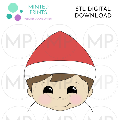 Boy Elf for Plaque Puzzle Cookie Cutter STL DIGITAL DOWNLOAD