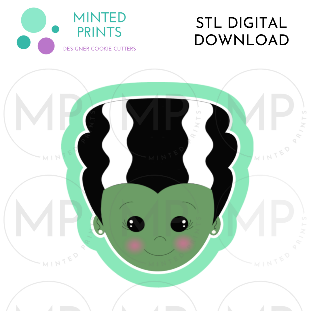 Bride of Frankenstein Cookie Cutter STL DIGITAL DOWNLOAD