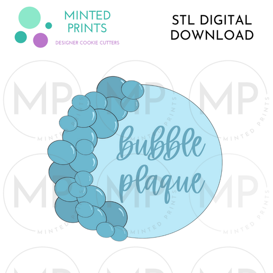 Bubble Plaque Cookie Cutter STL DIGITAL DOWNLOAD