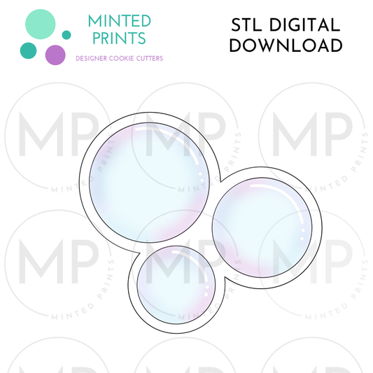 Bubbles Cookie Cutter STL DIGITAL DOWNLOAD