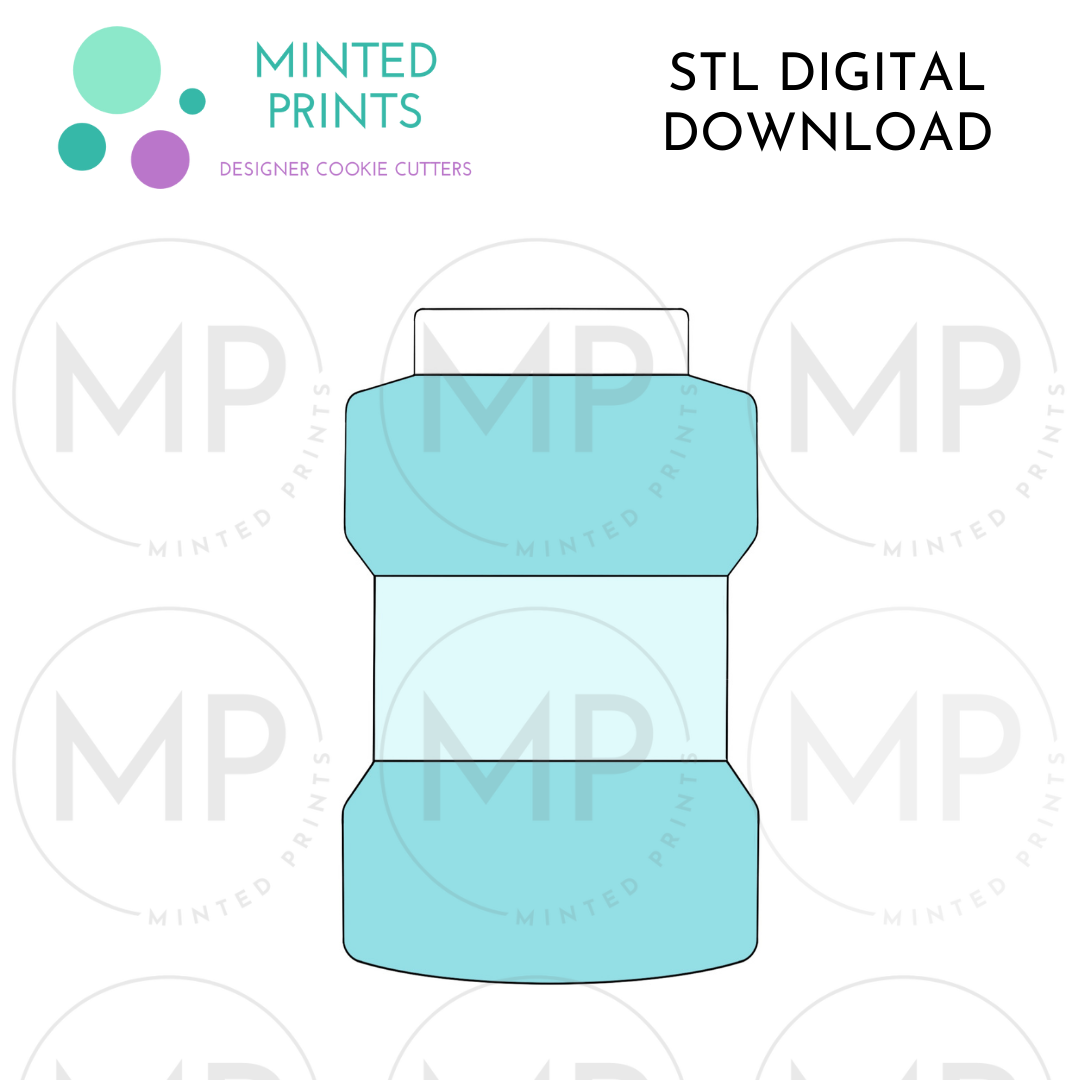 Bubbles Bottle Cookie Cutter STL DIGITAL DOWNLOAD