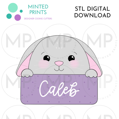 Bunny Plaque Cookie Cutter STL DIGITAL DOWNLOAD