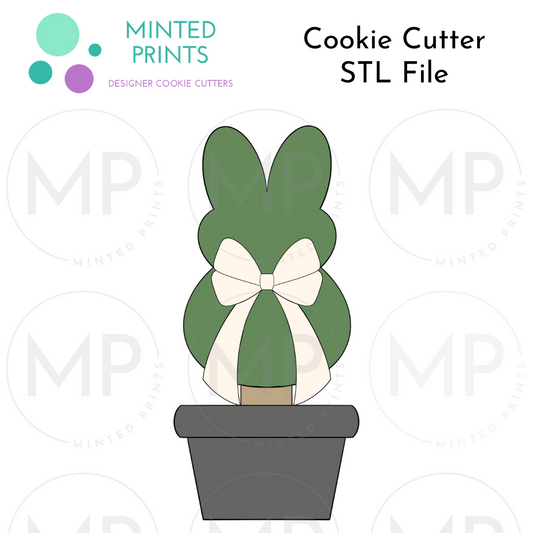 Bunny Topiary Cookie Cutter STL DIGITAL FILE