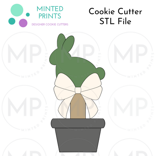 Bunny Topiary 2 Cookie Cutter STL DIGITAL FILE