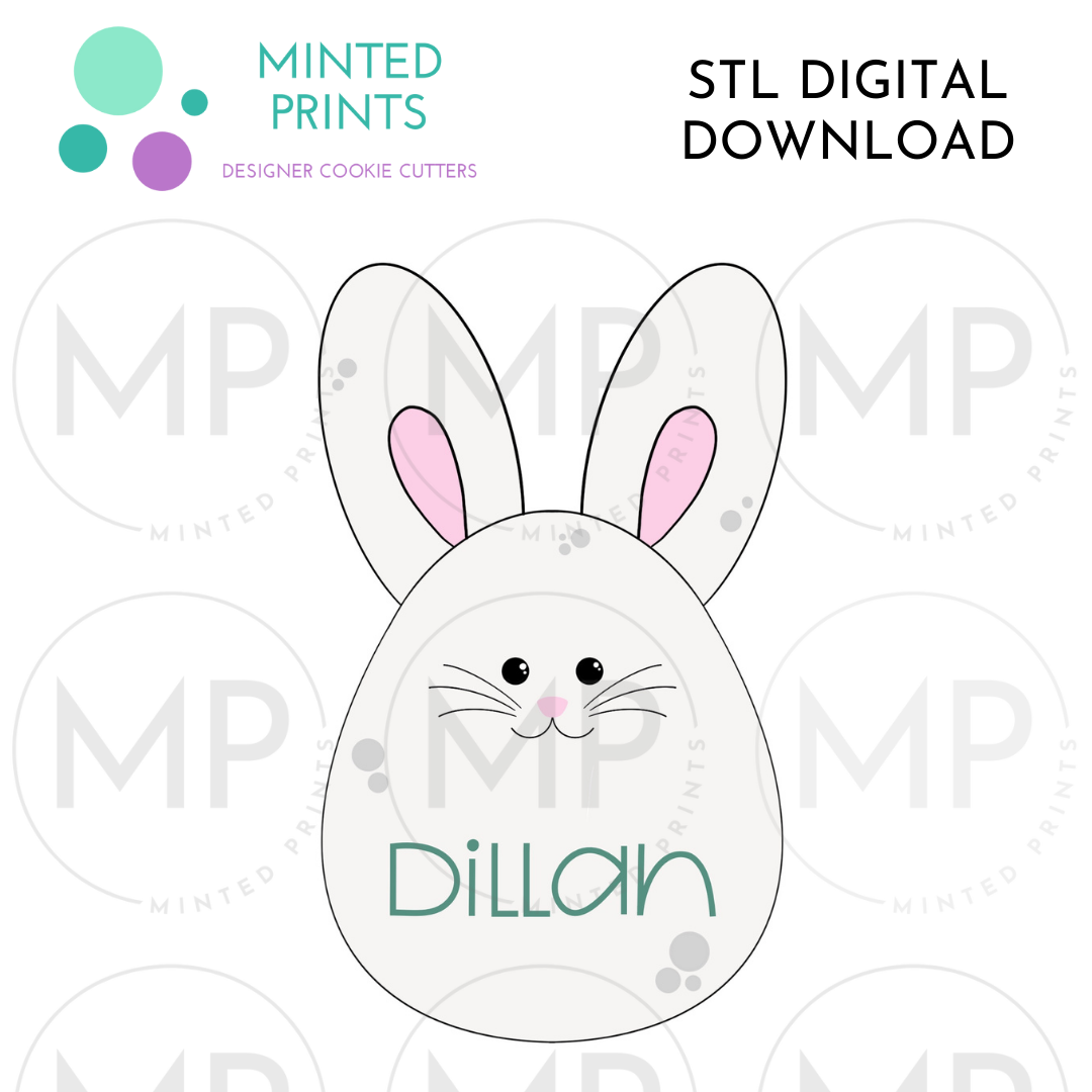 Bunny Egg Cookie Cutter STL DIGITAL DOWNLOAD