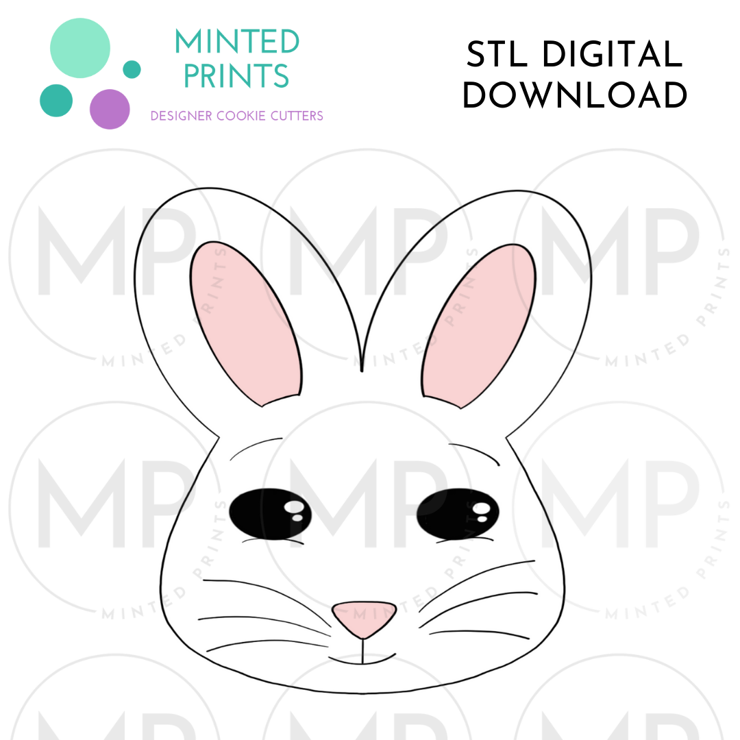 Bunny Face Cookie Cutter STL DIGITAL DOWNLOAD