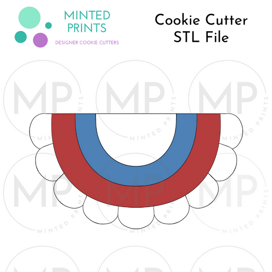 Bunting Cookie Cutter STL DIGITAL FILE
