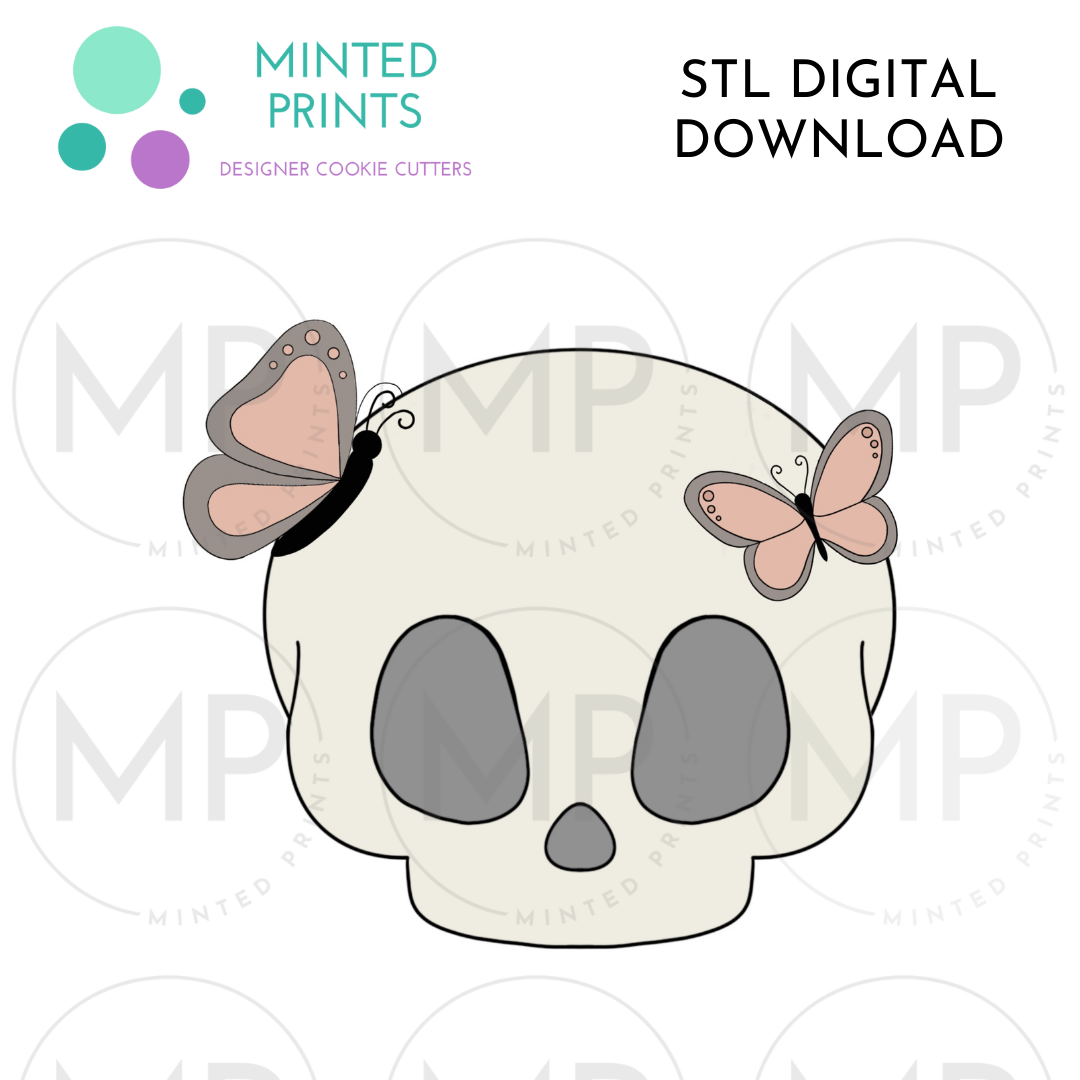 Butterfly Skull Cookie Cutter STL DIGITAL DOWNLOAD