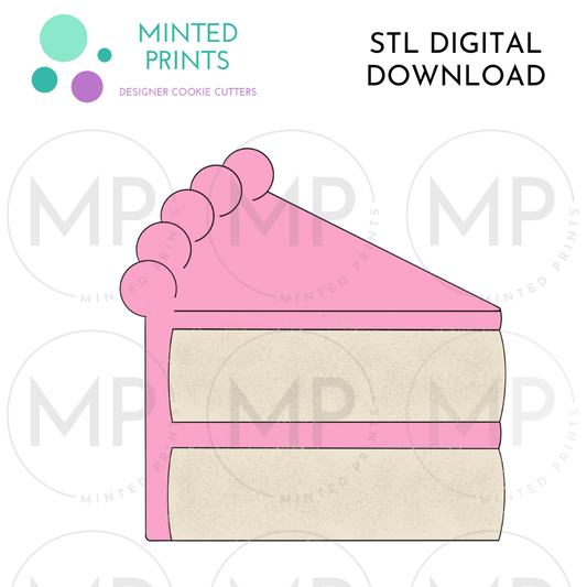 Cake Slice 2024 Cookie Cutter STL DIGITAL DOWNLOAD