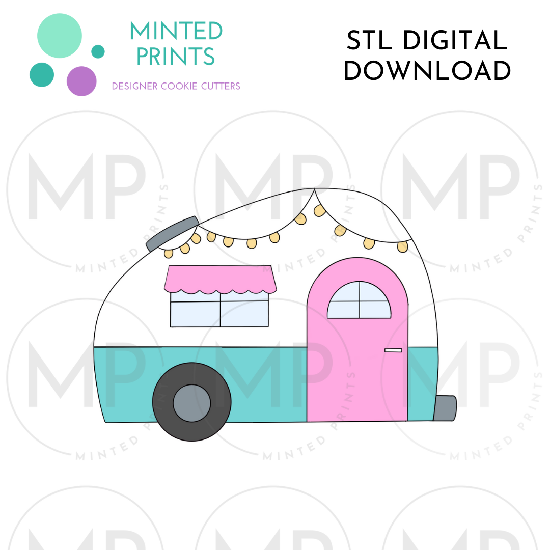 Camper Trailer Cookie Cutter STL DIGITAL DOWNLOAD