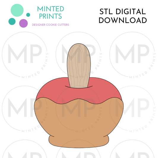 Caramel Apple Cookie Cutter STL DIGITAL DOWNLOAD