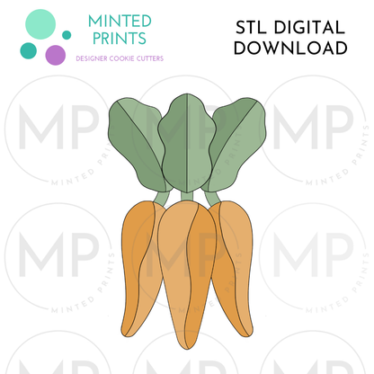 Carrot Bundle 2024 Cookie Cutter STL DIGITAL DOWNLOAD