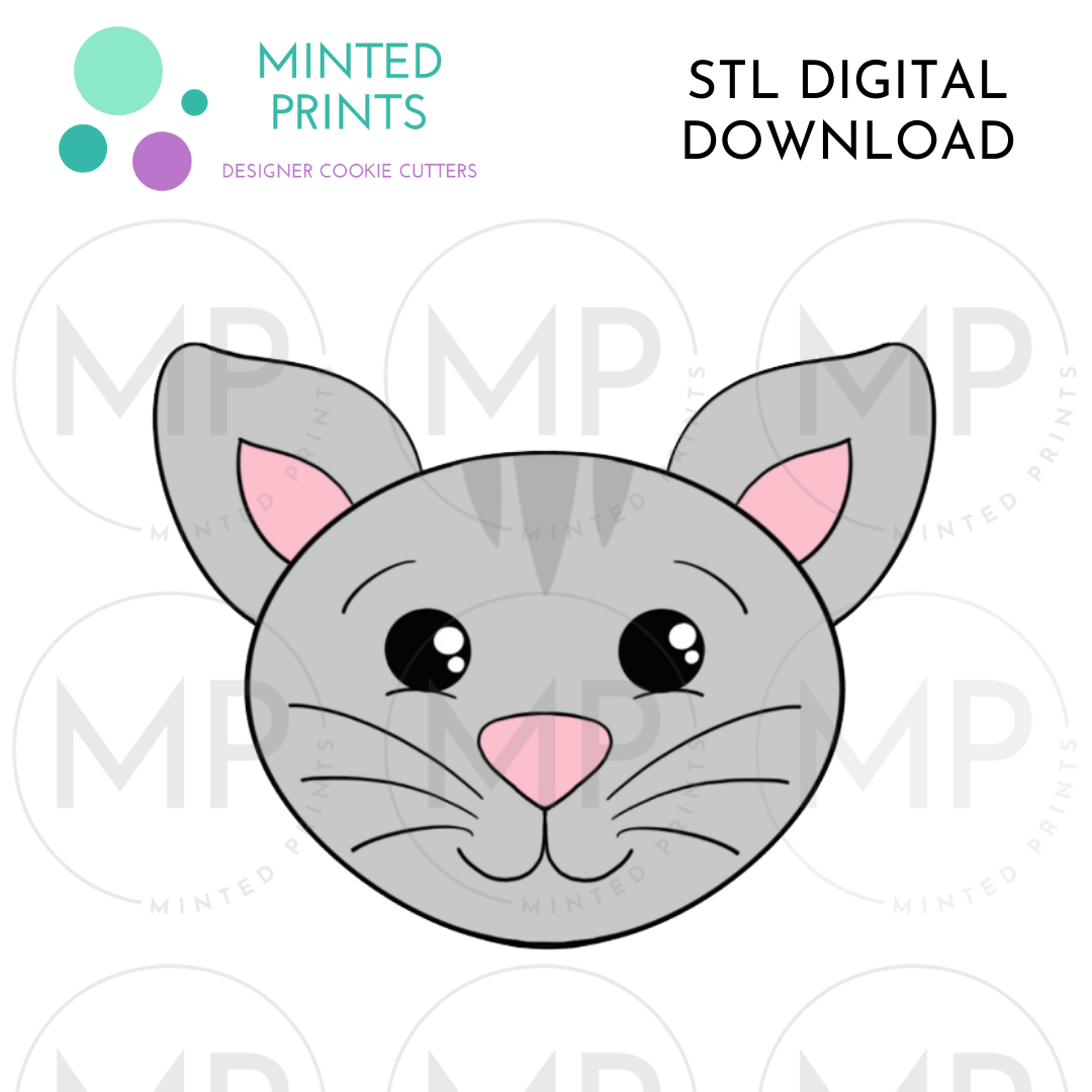 Cat Head Cookie Cutter STL DIGITAL DOWNLOAD