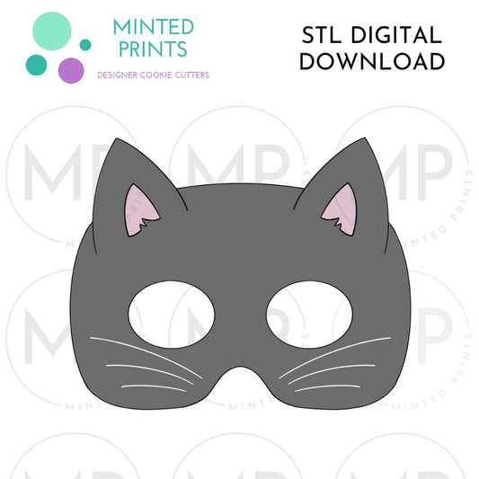 Cat Mask Cookie Cutter STL DIGITAL DOWNLOAD