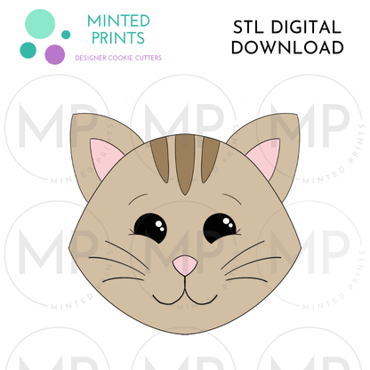 Cat Face Cookie Cutter STL DIGITAL DOWNLOAD