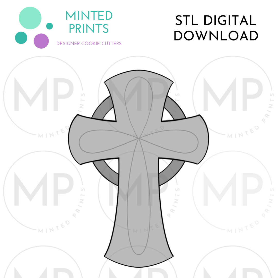 Celtic Cross Cookie Cutter STL DIGITAL DOWNLOAD