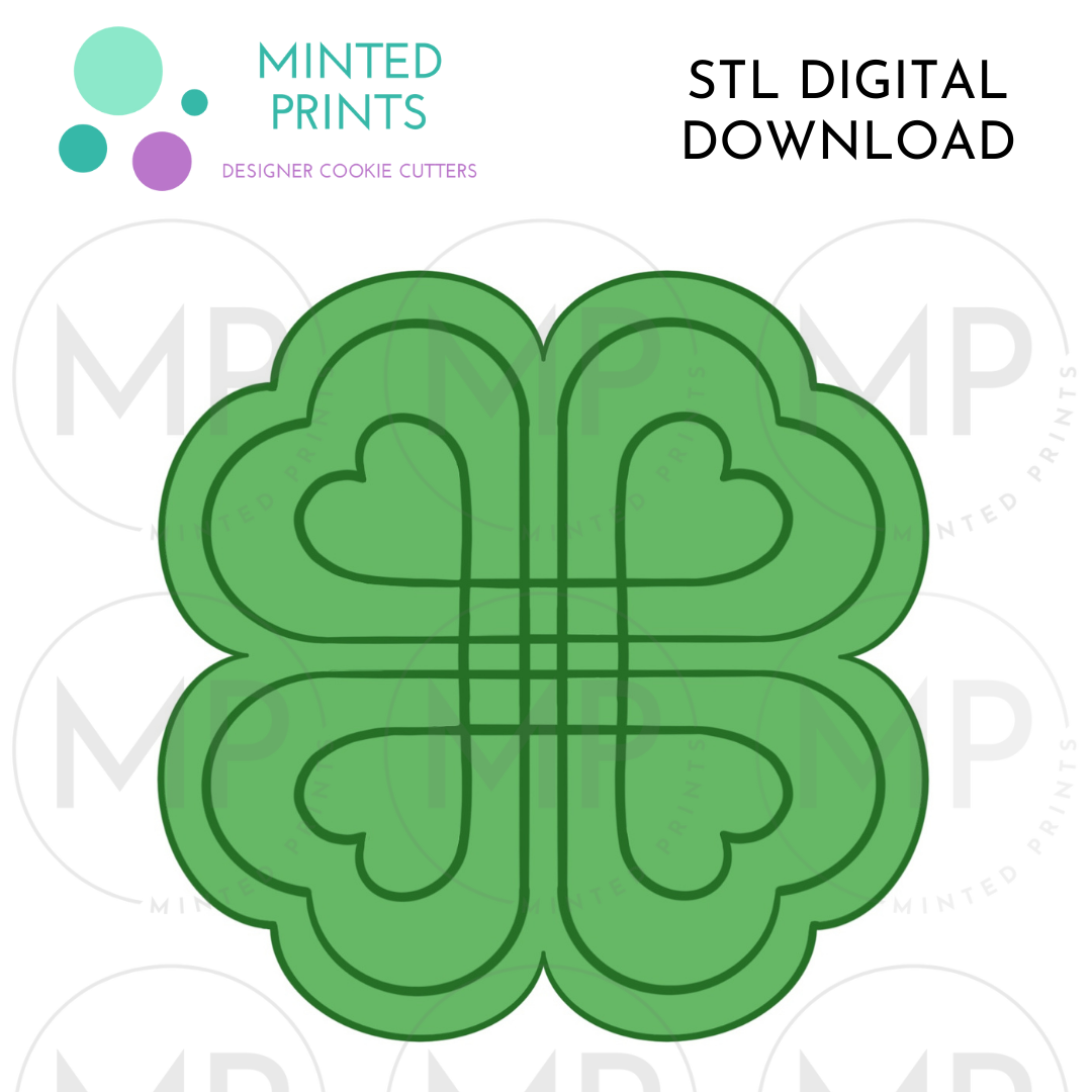 Celtic Knot Clover Cookie Cutter STL DIGITAL DOWNLOAD