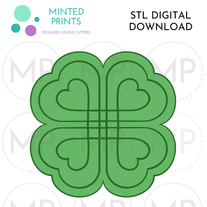 Celtic Knot Clover Cookie Cutter STL DIGITAL DOWNLOAD