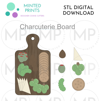 Charcuterie Board Puzzle (Set of 9) Cookie Cutter STL DIGITAL DOWNLOAD