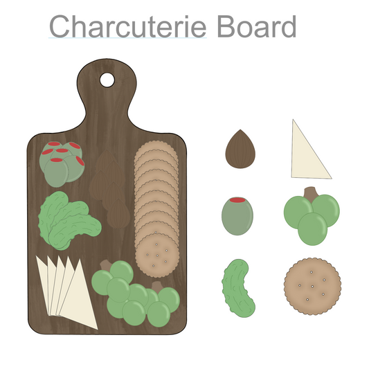 Charcuterie Board Puzzle Cookie Cutters and STL Files