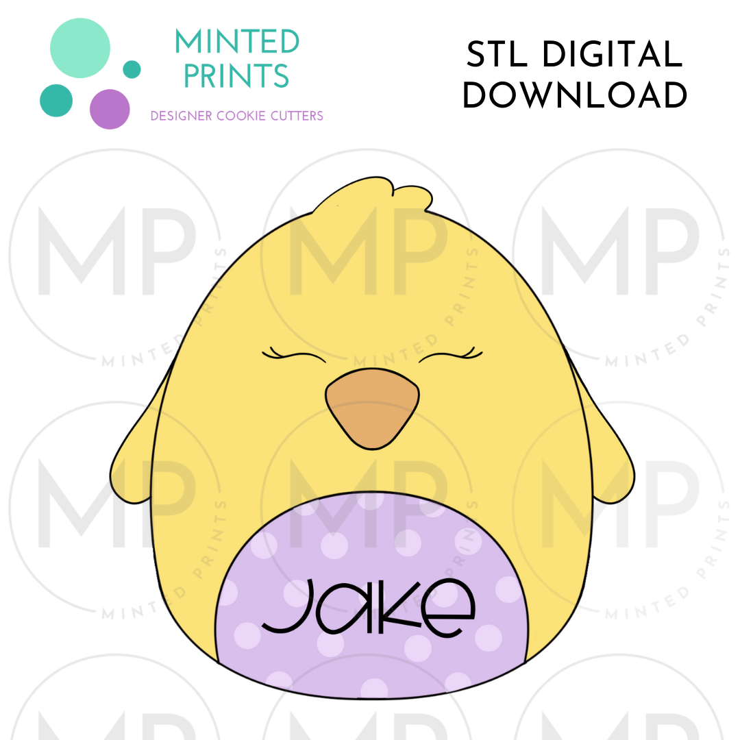 Chick Plushie Cookie Cutter STL DIGITAL DOWNLOAD