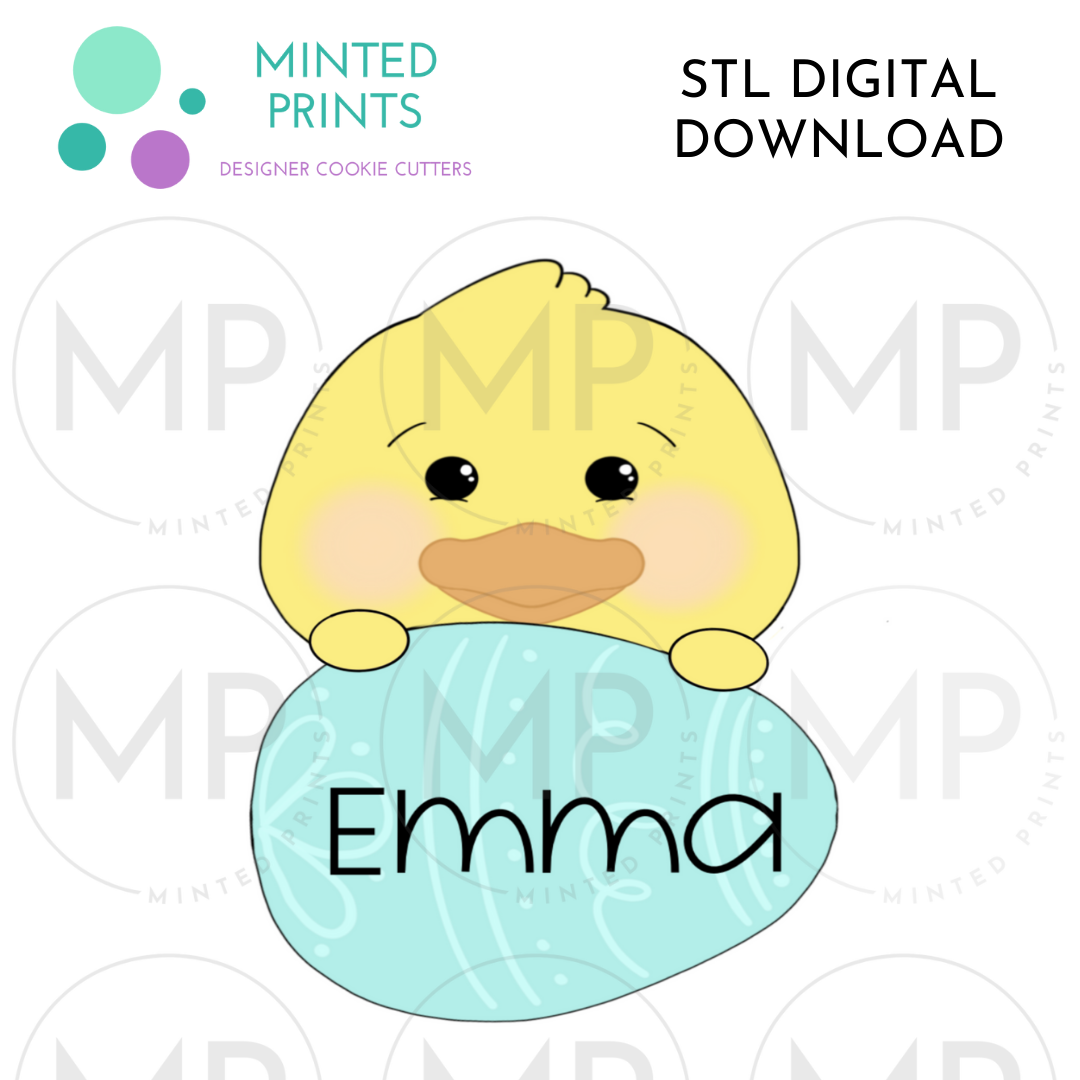 Chick with Egg Cookie Cutter STL DIGITAL DOWNLOAD