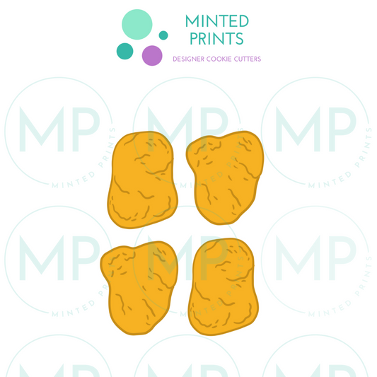Chicken Nuggets (Set of 2) Cookie Cutter and STL File