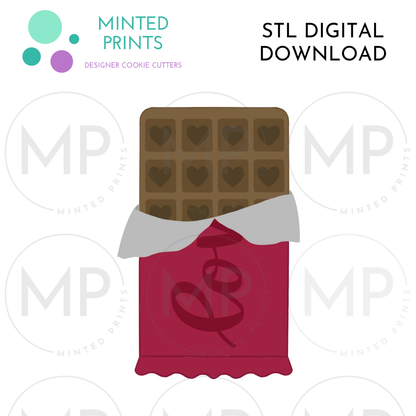 Chocolate Bar Cookie Cutter STL DIGITAL DOWNLOAD