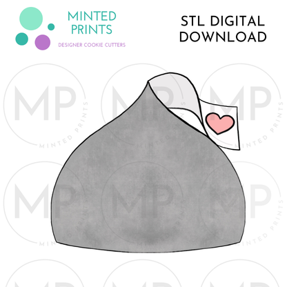 Chocolate Kiss 2022 Cookie Cutter STL DIGITAL DOWNLOAD