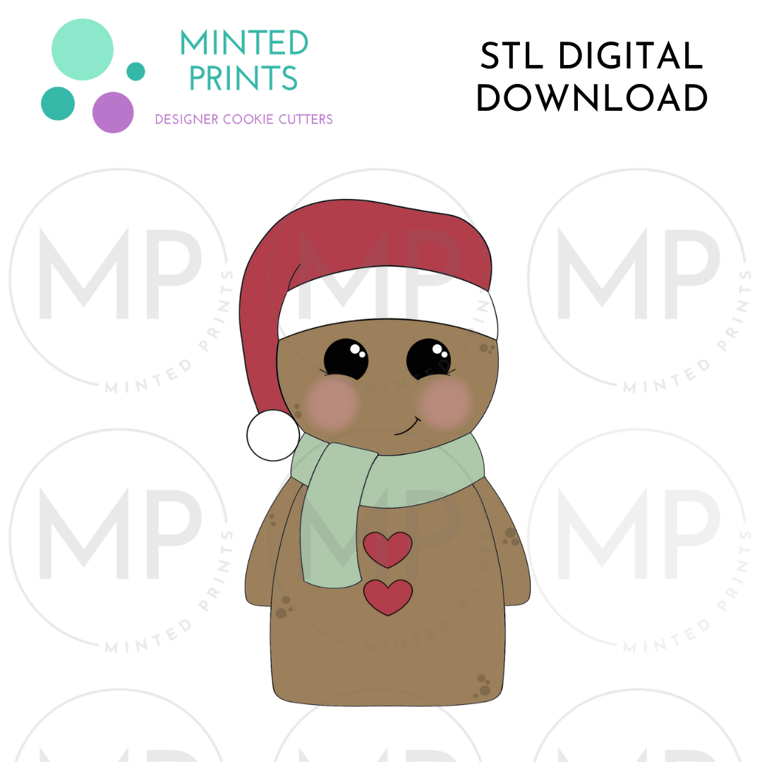 Christmas Peg Dolls (Set of 6) Cookie Cutter STL DIGITAL DOWNLOAD