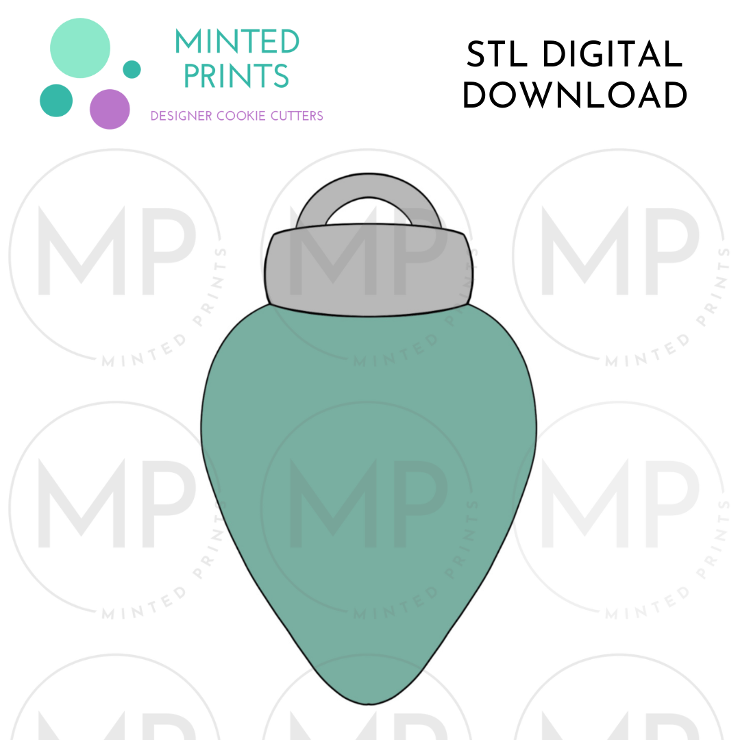 2023 Christmas Light Cookie Cutter STL DIGITAL DOWNLOAD