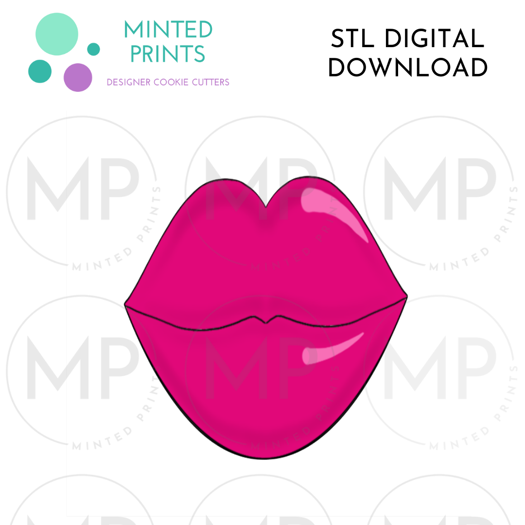 Chubby Lips Cookie Cutter STL DIGITAL DOWNLOAD