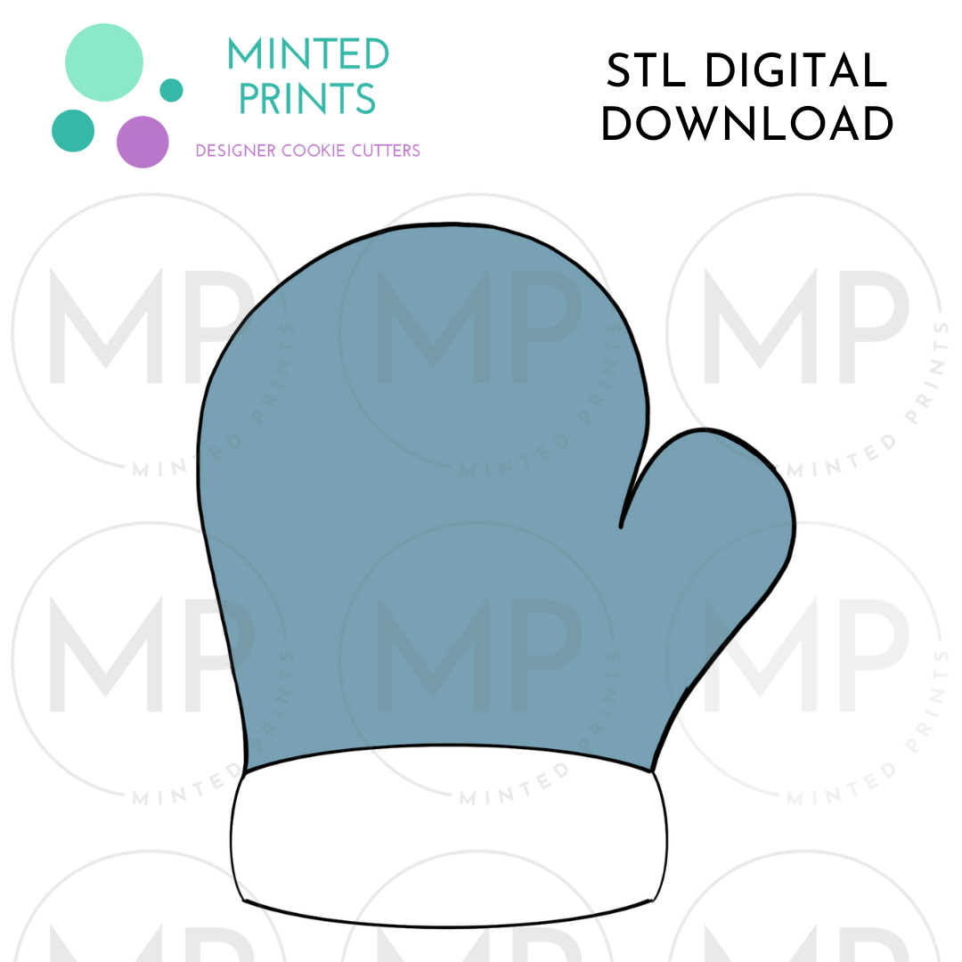 Chubby Mitten Cookie Cutter STL DIGITAL DOWNLOAD