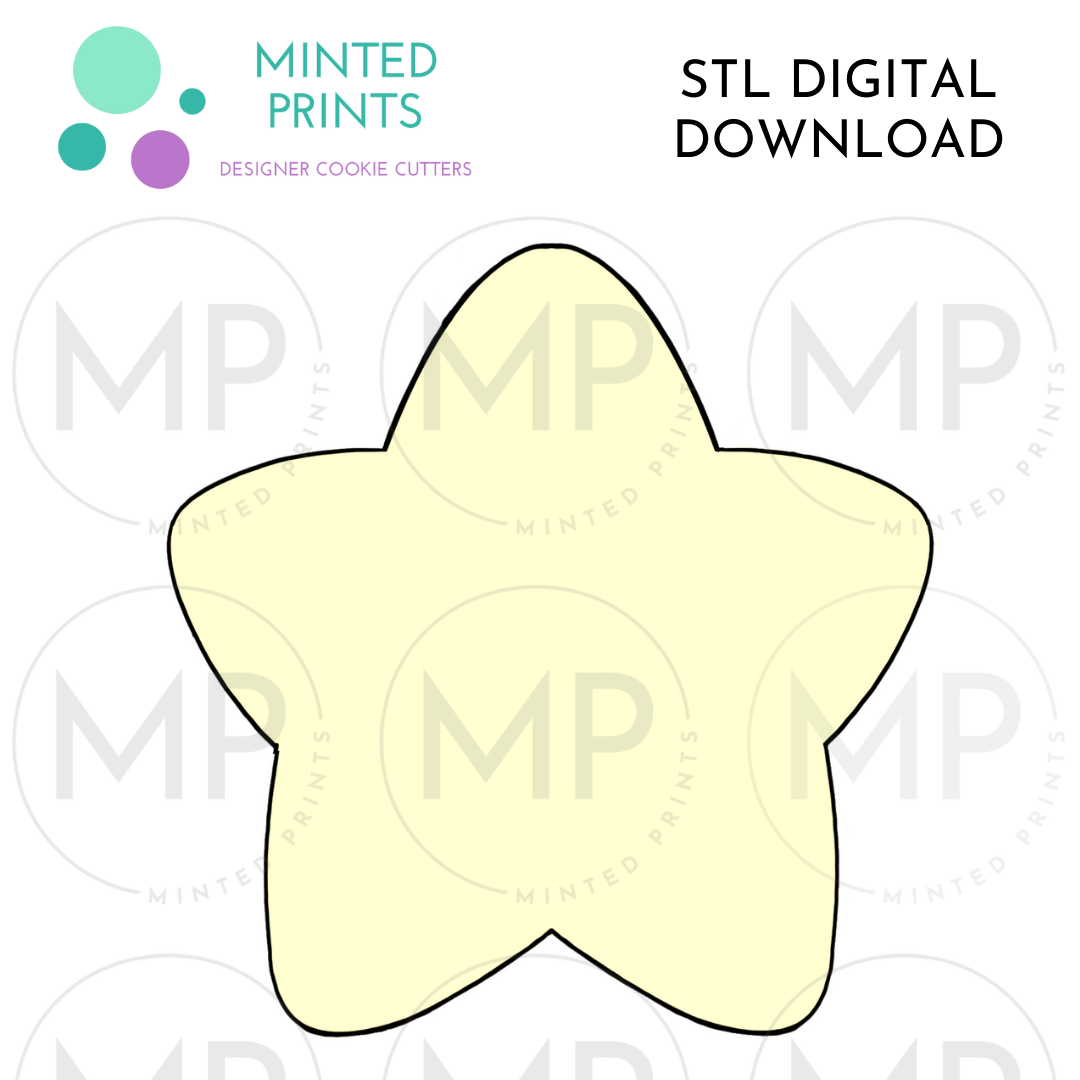 Chubby Star Cookie Cutter STL DIGITAL DOWNLOAD