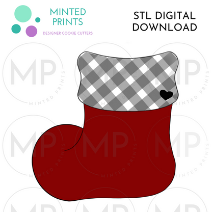 Chubby Stocking Cookie Cutter STL DIGITAL DOWNLOAD